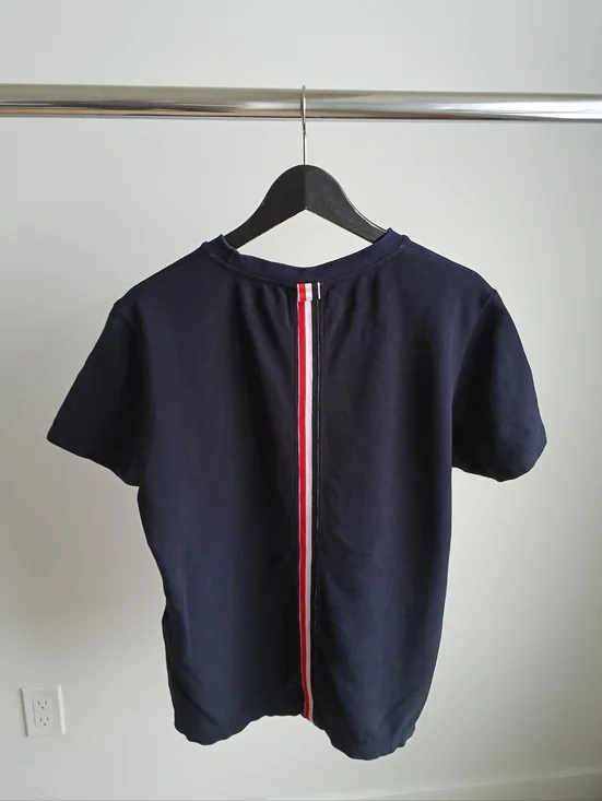 Thom Browne New York Navy Blue Cotton T-Shirt Size 2 - Picture 2 of 7